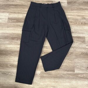 pinstripe cargo trousers
